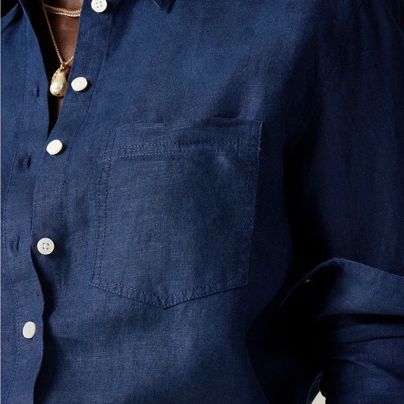 NWT J. Crew Garçon classic shirt in Baird McNutt Irish linen - Picture 3 of 5